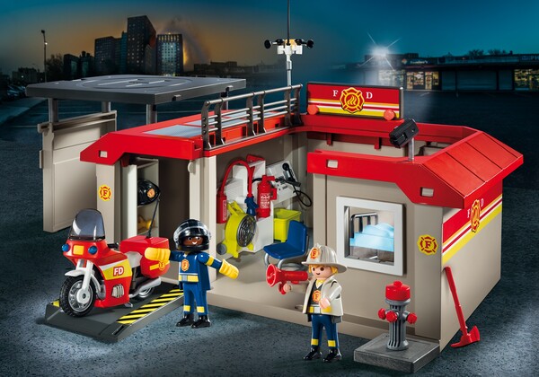 Playmobil Playmobil 5663 Caserne de pompiers transportable (juin 2016) 4008789056634