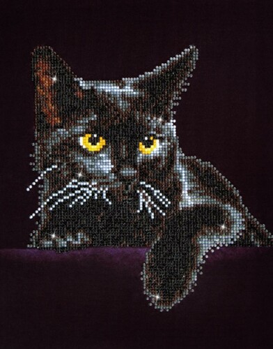 Diamond Dotz Broderie Diamant - Chat de minuit (Midnight Cat) (Diamond Painting, peinture diamant) 4897073240671