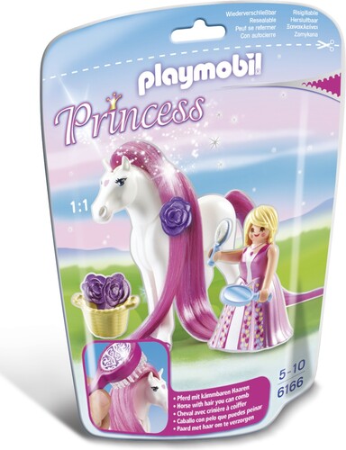 Playmobil Playmobil 6166 Princesse Rose avec cheval à coiffer en sac (mars 2016) 4008789061669