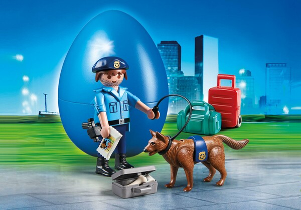 Playmobil Playmobil 70085 Oeuf Policier avec chien 4008789700858