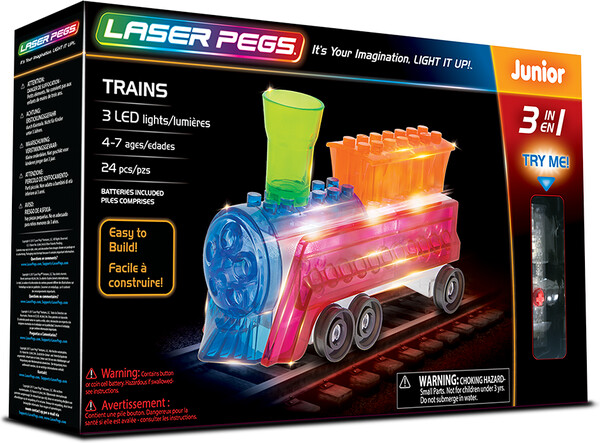 Laser Pegs - briques illuminées Laser Pegs junior train 3 en 1 (briques illuminées) 810690020338