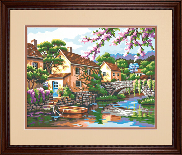 Dimensions PaintWorks Peinture à numéro Canal dans le village 14x11" 91440 088677914400