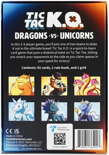 Unstable Games Tic Tac KO: Dragons VS Unicorns (en) 810031364947