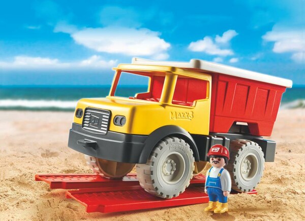 Playmobil Playmobil 9142 Camion tombereau avec seau pour le sable 4008789091420