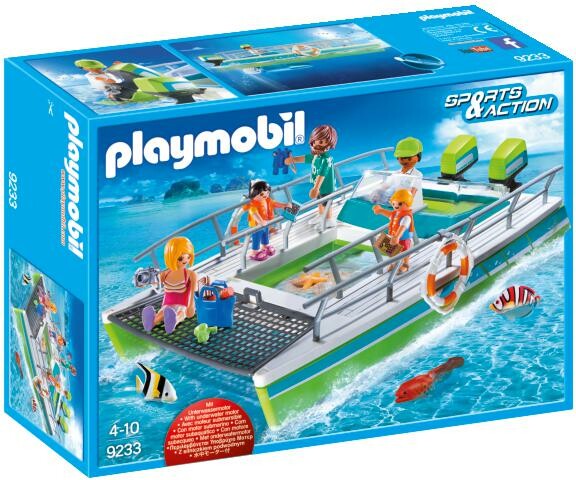 Playmobil Playmobil 9233 Catamaran à fond de verre avec moteur submersible 4008789092335