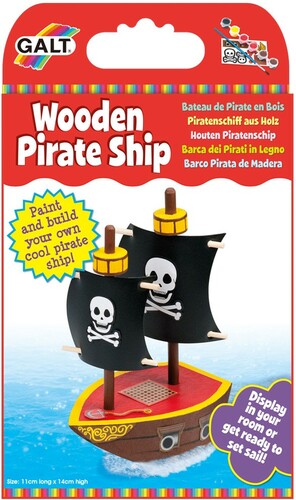 Galt Toys Bâtir et décorer bateau de pirate en bois 5011979566140