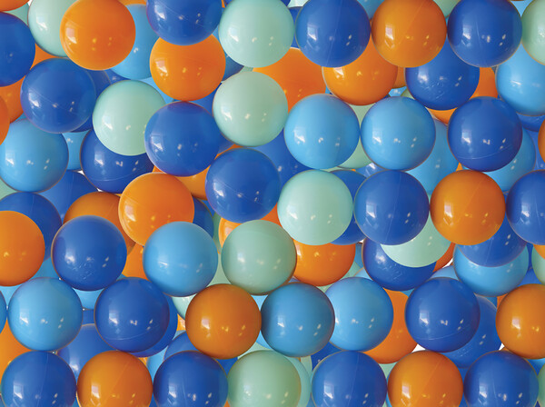 LUDI LUDI - Balles de plastique bleues (75) avec sac refermable, pour piscine à balles 3550839927940