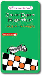 Purple Cow Jeu de dames magnétique format voyage (fr) 57359887486