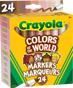 Crayola marqueurs lavables 24 couleurs du monde 063652770905