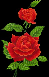Diamond Dotz Broderie Diamant - Rose rouge petit bouquet de fleurs (Red Rose Corsage) (Diamond Painting, peinture diamant) 4897073249209