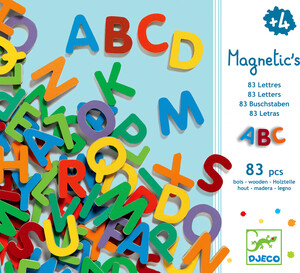 Djeco Lettres magnétiques minuscules, 83 (fr/en) 3070900031012