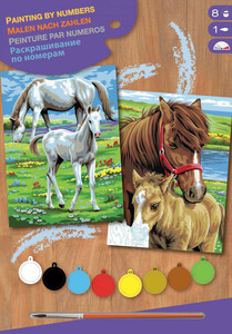 Sequin Peinture à numéro Peinture à numéro junior ensemble de 2 chevaux 5013634002154