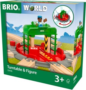 BRIO Brio Train en bois Plaque tournante et personnage 33476 7312350334760