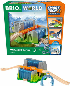BRIO Brio Train en bois Smart Tech sound - Pont et tunnel cascade 33978 7312350339789