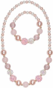 Creative Education Bijou Pearly Pink Necklace & Bracelet set 771877861093