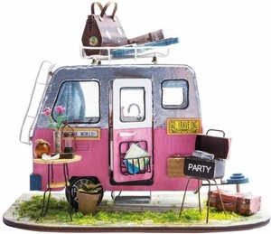 Robotime Mini maison à construire - Happy Camper 6946785164312