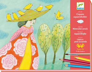 Djeco Crayons aquarellables Échappées belles (fr/en) 3070900086098