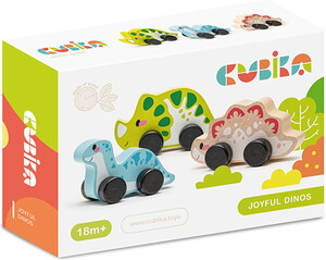 Cubika Ensemble de jouets en bois - Dinos joyeux 4823056515597