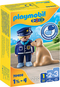 Playmobil Playmobil 70408 1.2.3 Policier avec chien (février 2021) 4008789704085