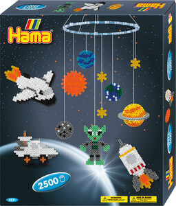 Hama Hama Midi Boîte cadeau mobile de l'espace 2500 perles et 2 plaques 3231 028178032319