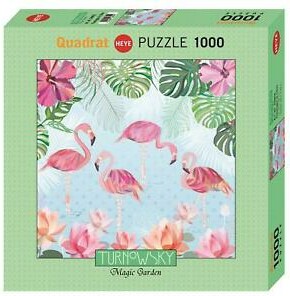 Heye Casse-tête 1000 Turnowsky Magic Garden - Flamants et Lilas (Flamingos and Lilies) 4001689298524