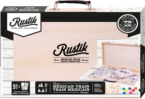 Rustik Domino double 12 (d12) train mexicain valise en bois (fr/en) 061404023507