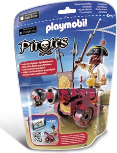 Playmobil Playmobil 6163 Pirate avec canon rouge en sac (mars 2016) 4008789061638