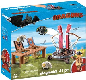 Playmobil Playmobil 9461 Dragons GueUlefor avec baliste lance-mouton 4008789094612