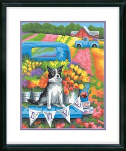 Dimensions PaintWorks Peinture à numéro Flower power dog 11x14 088677917753