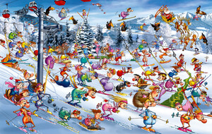 Piatnik Casse-tête 1000 François Ruyer - Ski de Noël 9001890535147