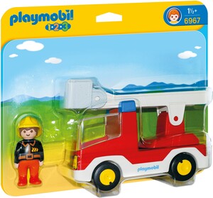 Playmobil Playmobil 6967 1.2.3 Camion de pompiers avec échelle pivotante 4008789069672
