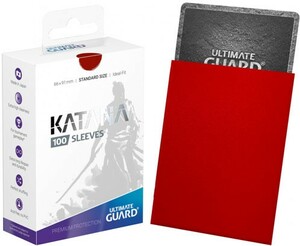 ultimate guard Protecteurs de cartes Standard Katana standard rouge 66x91mm 100ct 4260250073780