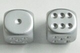 Chessex Dés d6 paire aluminium (2 x d6) 601982026400
