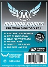 Mayday Games Protecteurs de cartes euro de luxe 125% Thicker 59x92mm 50ct 080162879416