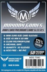 Mayday Games Protecteurs de cartes mini euro de luxe 125% Thicker 45x68mm 50ct 080162892781