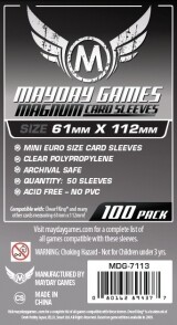 Mayday Games Protecteurs de cartes magnum platinum transparent (clear) 61x112mm 100ct 080162896437