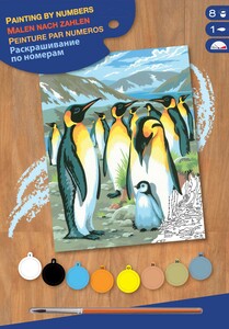 Sequin Peinture à numéro Peinture à numéro Junior Pingouins 5013634000334