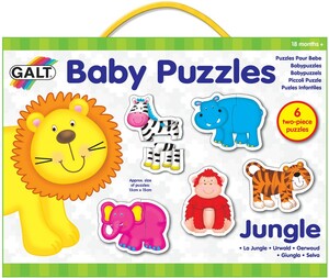 Galt Toys Casse-tête 2x6 bébé animaux de la jungle 5011979526434