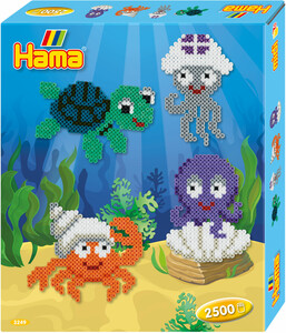 Hama Hama Midi Boîte cadeau créatures marine 2500 perles et 1 plaque 3249 028178032494