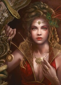 Heye Casse-tête 1000 Cris Ortega - Femme sorcière au bijoux en or (Gold Jewellery) 4001689296148