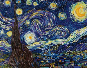 Diamond Dotz Broderie Diamant - La Nuit étoilée (Starry Night) (Van Gogh) (Diamond Painting, peinture diamant) 4897073240848