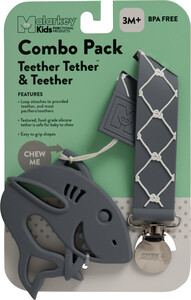 Malarkey Teether Tether + Teether COMBO- Nautical and Baby Shark 628065000102