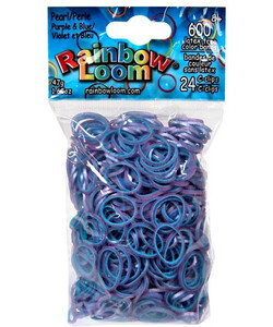 Rainbow Loom Élastiques à bracelet Pearl: Purple/Blue 812317021773