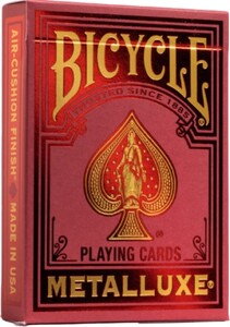 Bicycle Cartes à jouer - Metaluxe Holyday Rouge 073854095140