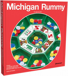 Pressman Toy Corporation Rummy Michigan, boîte rouge (sans cartes à jouer) 021853055511