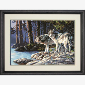 Dimensions PaintWorks Peinture à numéro Loups gris 20x14" 91445 088677914455