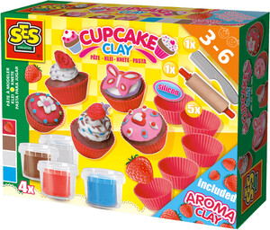 SES creative Pâte à modeler petits gâteaux (Cupcakes) (fr/en) 8710341004798