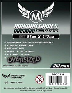 Mayday Games Protecteurs de cartes magnum oversized 87x112mm 100ct 