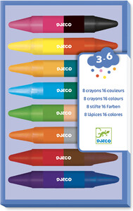 Djeco 8 crayons double côtés 3070900088740