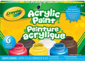 Crayola peinture acrylique 6 pots 063652180407
